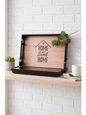 Bakır Köy Dekoratif Siyah Çerçeveli 2li Tepsi