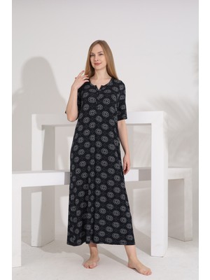 Etoile Bambu Kısa Kol Bileğe Kadar Uzun Elbise 26223