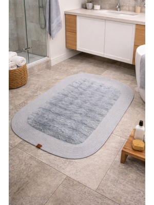 Mulberry Kalın ve Yumuşak Peluş Banyo Paspası Kaymaz Tabanlı Modern Tasarım 105X75 cm