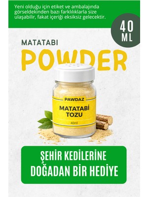 Pawdaz Matatabi Tozu 40 ml - Kediler İçin Oyun Amaçlı Öğütülmüş Matatabi Silvervine Ağacı