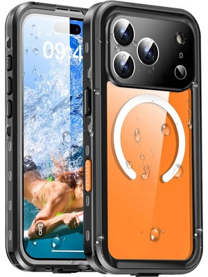 Nezih Case iPhone 17 Pro Uyumlu 1-1 Waterproof Su Geçirmez 360 Koruyucu Kılıf