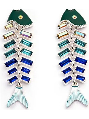 Twist Karma Taşlı Balık Küpe TS1260068122089