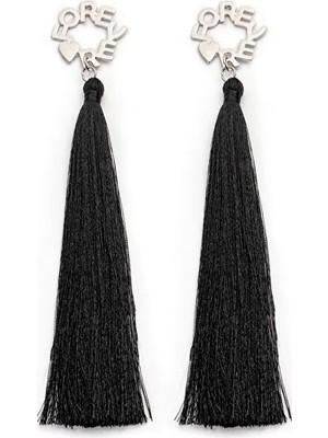 Twist Sallantılı Sloganlı Küpe TS1260068171122