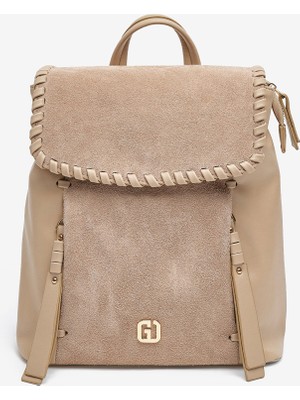 Greyder Kadın Bej Hakiki Deri Sırt Çantası 6Y2CN69839