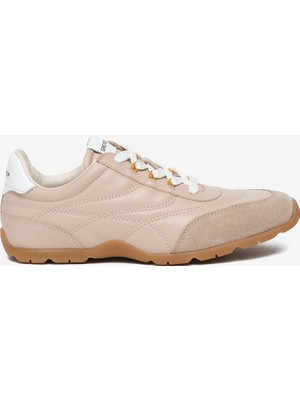 Greyder Kadın Bej Hakiki Deri Sneaker Ayakkabı 6Y2SA34453
