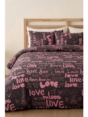 Laliva Love Çift Kişilik Çarşafı Lastikli-Pamuk Nevresim Takımı-