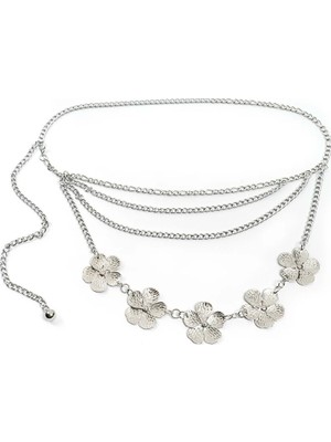 Twist Çiçekli Metal Zincir Kemer TS1260053061122