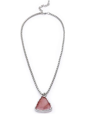 Twist Kontrast Taşlı Zincir Kolye  TS1260051117122