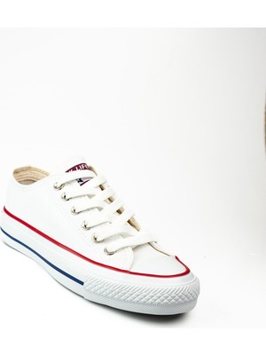 Look Life 1001 Beyaz Keten Kadın Sneaker Ayakkabı