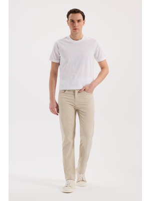 Jakamen Bej Slim Fit 5 Cep Spor Pantolon