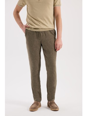 Jakamen Haki Comfort Fit Beli Lastikli Jagger Pantolon