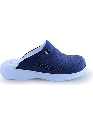 Quicksteps Professional Kadın Anatomik ve Comfort Sabo Terlik Lacivert Beyazz Lacivert Beyaz