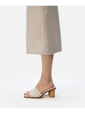 İpekyol Örgü Dokulu Kontrast Topuklu Terlik IS1260037040002