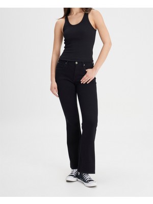 Kadın Ispanyol Paça Full Likralı Üst Düzey Jeans Pantolon