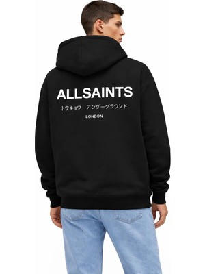 Camblys Unisex All Saint Yenı Sezon Sırt Baskılı Oversıze %100 Pamuklu Nefes Alan Sweatshırt Hoodıe