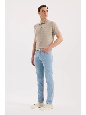 Jakamen Mavi Slim Fit 5 Cep Esnek Jean Kot Pantolon