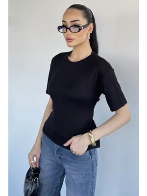 Gülseli Kadın Bisiklet Yaka Bel Bağlama Detaylı Bluz P-00020970