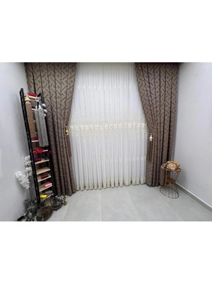 Nivemes Home Nivemeshome Cansel Gold 1/3 Pileli Tül Perde