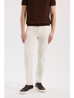 Jakamen Krem Slim Fit 5 Cep Spor Pantolon