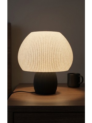 Blurix Modern Mantar Masa Lambası - Retro Dekoratif Abajur