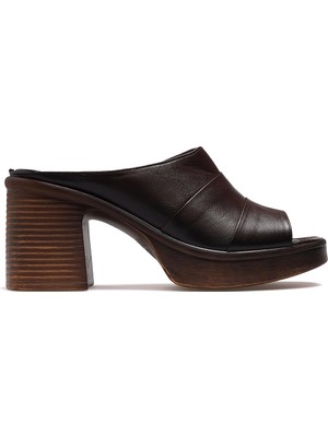 Venüs Kadın Deri Topuklu Terlik 26Y 2409822Y