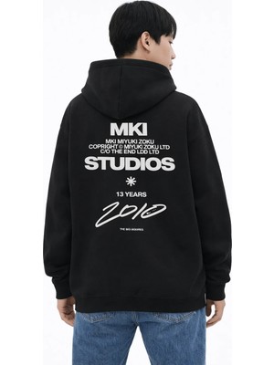 Camblys Unisex Mkı Studyo Yazılı Sırt Baskı Oversıze %100 Pamuklu Nefes Alan Sweatshırt Hoodıe