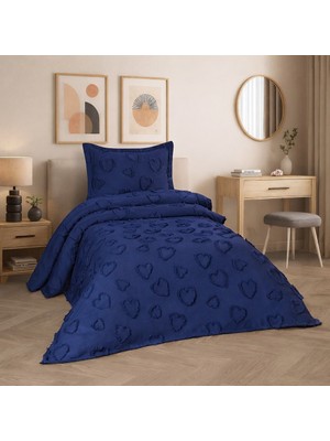 Kalp Tek Kişilik Yatak Örtüsü