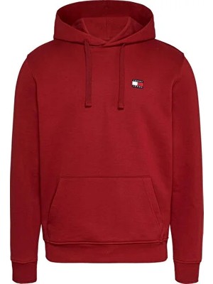 Tommy Hilfiger Erkek Magma Kırmızı Kapüşonlu Sweatshirt