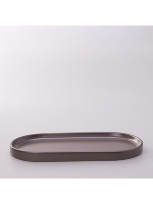 Selim Victoria Oval Tepsi Küçük Taupe