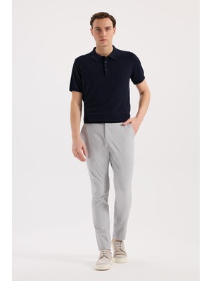 Jakamen Gri Comfort Fit Yan Cep Pantolon