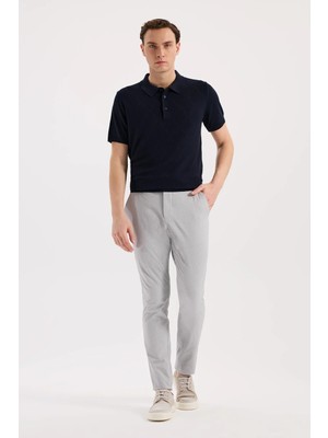 Jakamen Gri Comfort Fit Yan Cep Pantolon