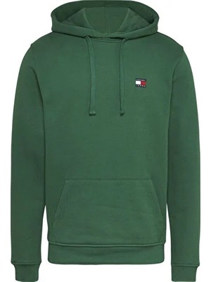 Tommy Hilfiger Erkek Kort Yeşili Kapüşonlu Sweatshirt