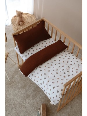 Tuğba Kuğu Tek Kişilik Müslin Nevresim Takımı - 150X200 cm - Tiny Tracks