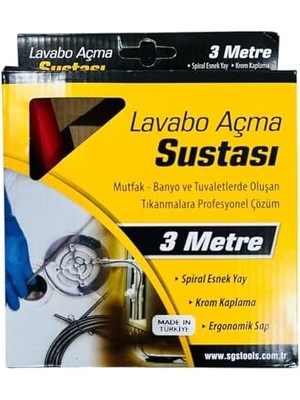 TeknoKapsül Lavabo Açma Sustası, 3 Metre