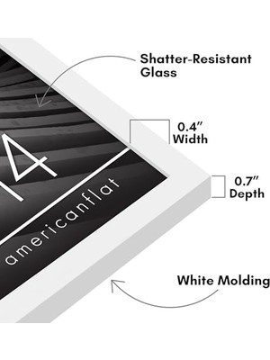 TeknoKapsül 11X14 Beyaz Resim Çerçevesi - Kırılmaya Dayanıklı Camlı Ince Kenarlıklı Fotoğraf Çerçevesi - Yatay Veya Dikey Görüntü Formatı Için Asma Donanımlı Duvar Resim Çerçevesi