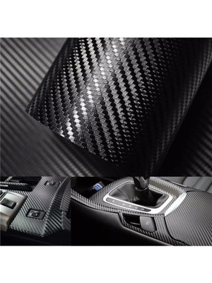 TeknoKapsül Siyah Karbon Kaplama Folyosu (127 cm x 20 Cm)