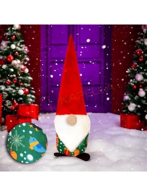 TeknoKapsül Yılbaşı Noel Baba Dekoratif Biblo Yılbaşı Kurabiyesi Desenli