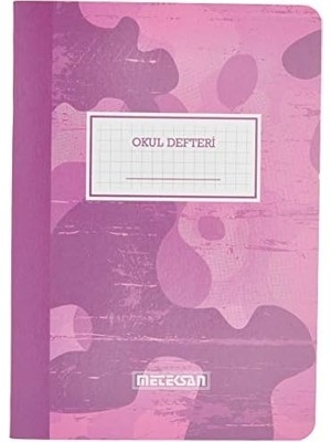 TeknoKapsül A5 Kareli Okul Defteri Pembe Kamuflaj 60 Yaprak, Kareli