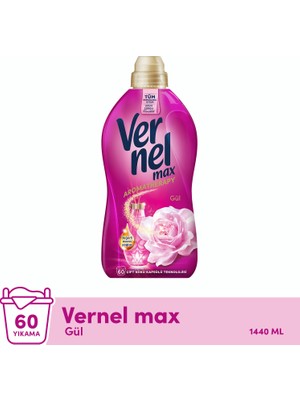 Vernel Max Konsantre Çamaşır Yumuşatıcısı 1.44L (60 Yıkama) Taze Gül