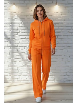 Black Steel Neon Renkli Fermuarlı Bayan Eşofman Takımı