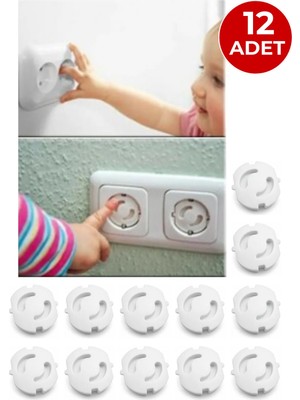Ketbox 12 Adet Priz Kapatıcı | Çocuk Güvenlik Priz Kilidi | Bebek & Çocuk Priz Koruyucu