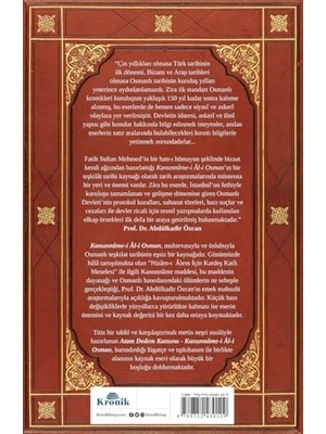 TeknoKapsül Atam Dedem Kanunu: Fatih Sultan Mehmed Kanunname-I Al-I Osman