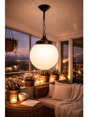 Lambax Fener Zincirli Glop Fener Bahçe Aydınlatma Armatürü