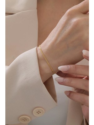 Yavuz Kuyumculuk 14 Ayar Altın Örgü Zincir Bileklik