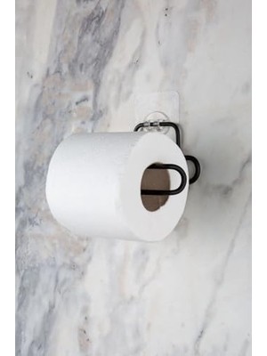 TeknoKapsül Yapışkanlı Metal Kağıt Havluluk & Wc Kağıtlığı – Deliksiz, Mat Siyah, Paslanmaz Çelik, Duvara Monte, Şık ve Dayanıklı, Mutfak ve Banyo Için Pratik Kullanım (Wc Kağıtlığı)