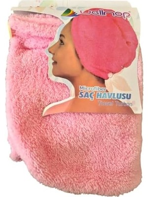 TeknoKapsül Saç Havlusu Pembe