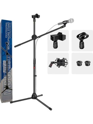 Lastvoice MS06-SHM03 Mikrofon Standı ( Ayağı ) + Shock Mount