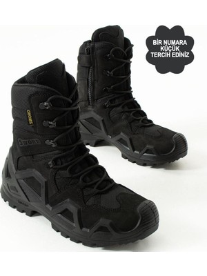 Isiktc Askeri Malzeme Single Sword Fermuarlı Outdoor Kadın&Erkek Taktik Askeri Bot ve Postal 4 Mevsim SS602 (43/SİYAH)