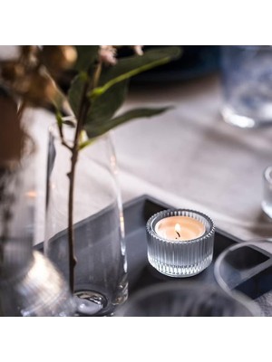TeknoKapsül Tealight Tutucu, Şeffaf Cam 3,5 cm