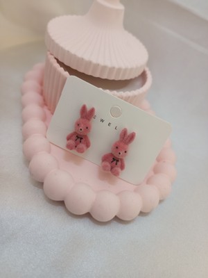 CSAY Moda Pembe Tavşanlı Küpe